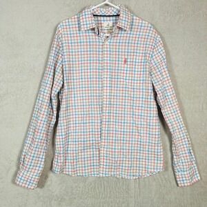 Johnnie-O Hangin Out Button Down Mens Medium Multi Color Plaid Long Sleeve Shirt